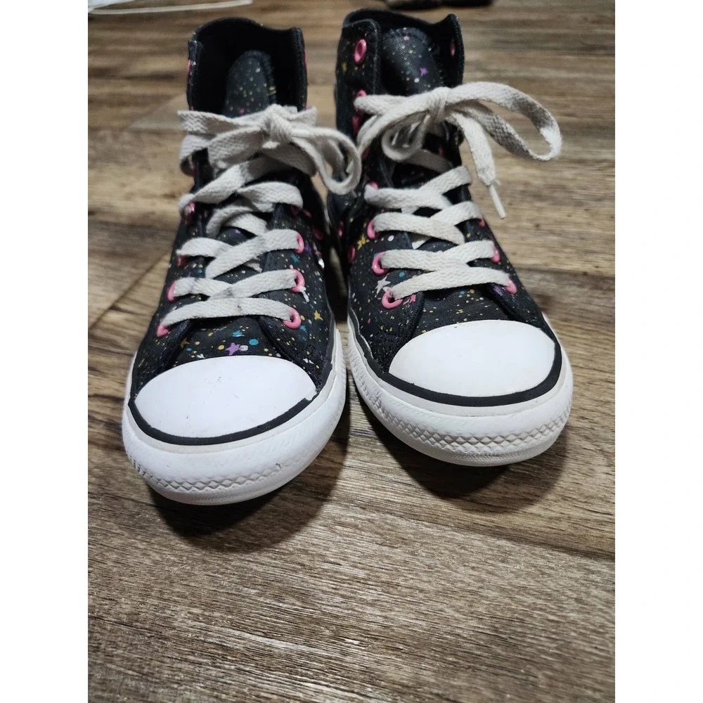 Converse Girls Chuck Taylor All Star JUNIOR sz 2 Space Harmony Sneakers 665113F